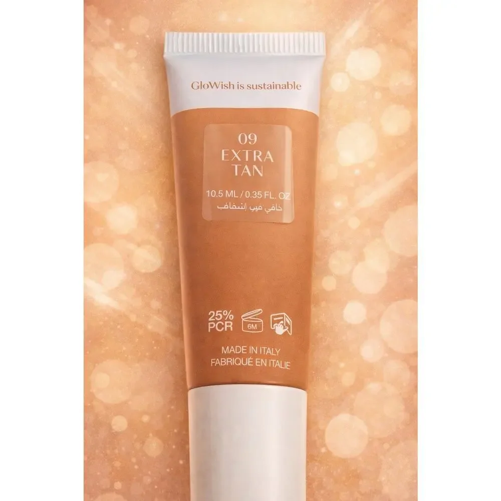 GloWish -by Huda Beauty -Bright Light- Sheer Concealer -0.35 fl oz -09 Extra Tan